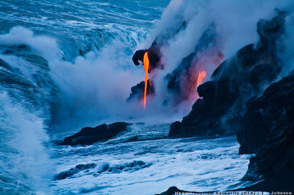 Lava Entering Water